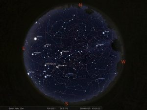 Software Stellarium é um software livre de astronomia para visualização do céu, nos moldes de um planetário. 